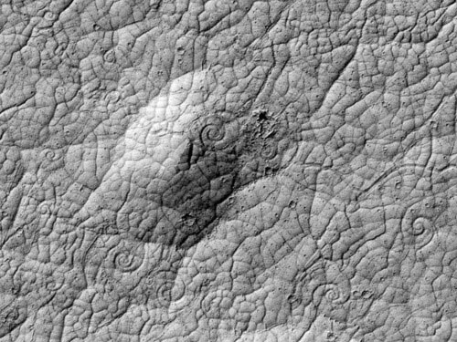 Detected many strange lava columns on Mars