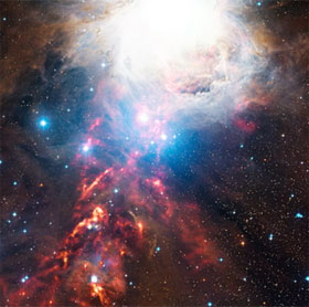 Detecting dust belt in Orion nebula