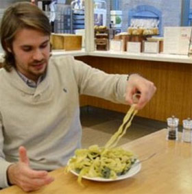 Detecting new material state 'topological glasses' with pasta noodles