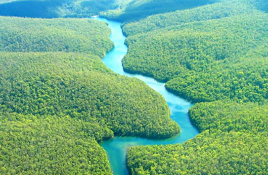 Detecting underground river below