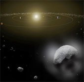 Detection of steam emitted from dwarf planet Ceres