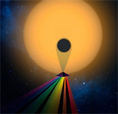 Determination of extraterrestrial mass by light spectrum