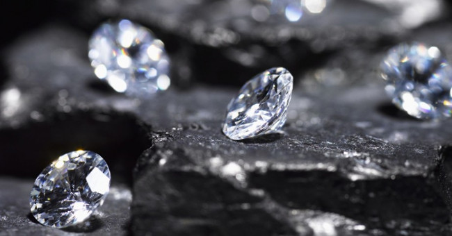 Diamonds hidden deep underground formed from sea water