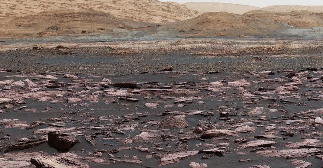 Did the ocean on Mars get into the rock?