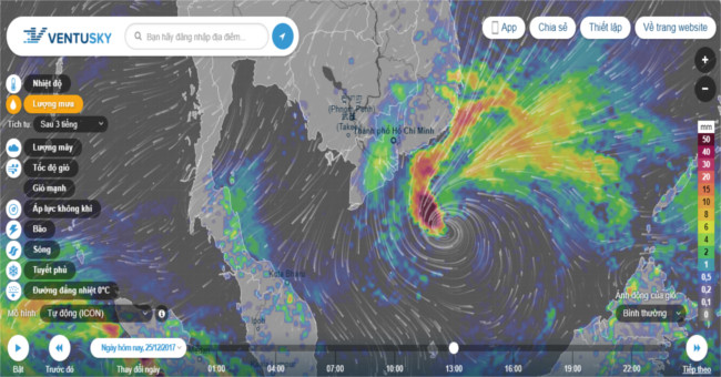 Direct update of the path of Typhoon Mangkhut