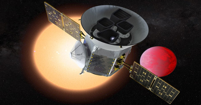 Directly viewing the process of SpaceX launching NASA TESS satellite to space