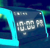 Discharge alarm clock