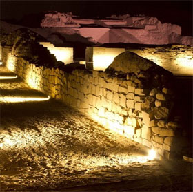 Discover ancient walls at the Pachacamac monument in Peru