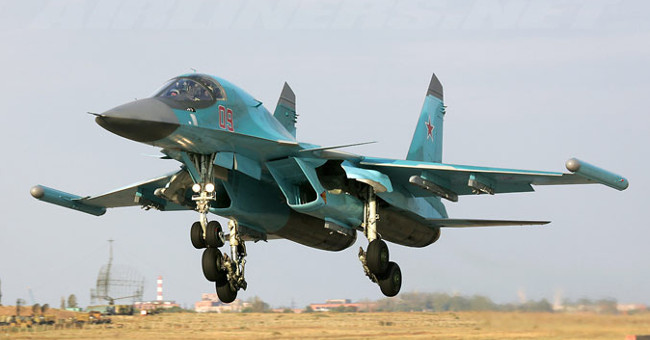 Discover the Russian SU-34 fighter plane