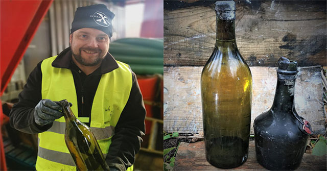 Discovered 900 bottles of hundred-year-old wine on the bottom of the sea