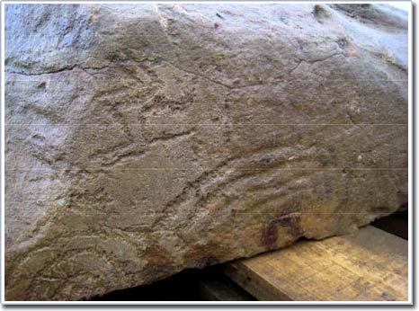 Discovered carvings on an ancient tomb in Ireland