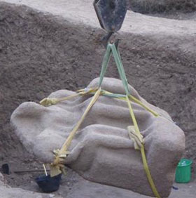 Discovered the Pharaoh Ramsses II statue in Egypt