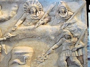 Discovered the sarcophagus from ancient Rome