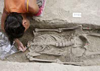 Discovered the skeleton of prehistoric women in Rome