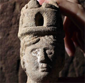 Discovered the statue of the 1800-year-old Roman goddess