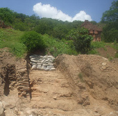 Discovered two ancient walls in the underground in Binh Thuan