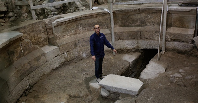 Discovering a vestige of a Roman theater underfoot
