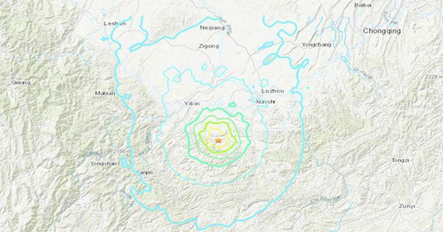 Double earthquake struck Sichuan, China, 12 people were killed