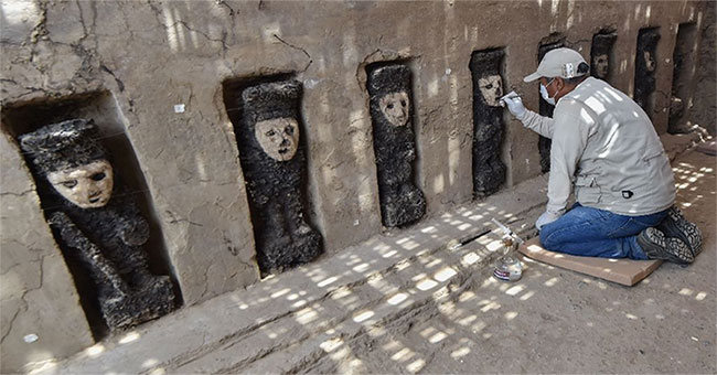 Dozens of 750-year-old god statues were discovered at Chan Chan ancient citadel, Peru
