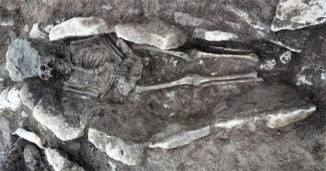 Dozens of remains in stone casket 1,600 years in Wales