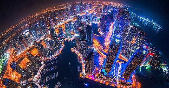 Dubai is like a city in a fantasy film at night