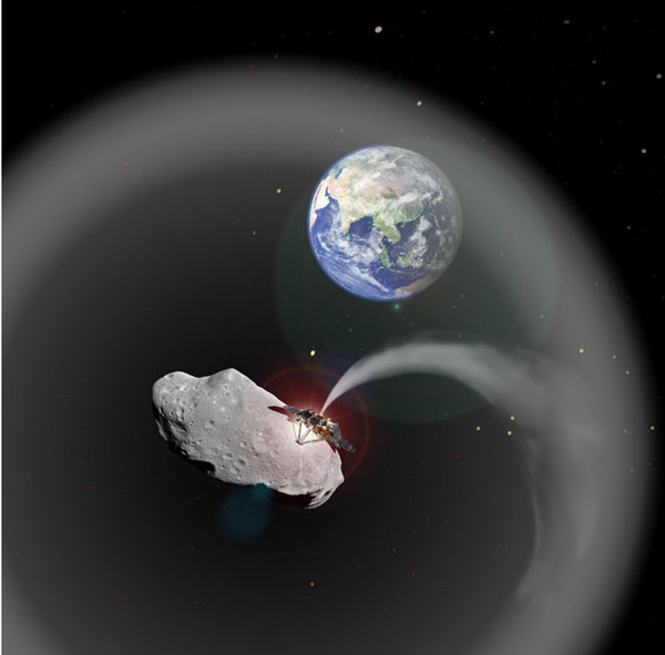Dust-producing asteroids can combat climate change on Earth