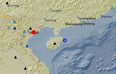 Earthquake in Hai Phong, Hanoi building shook