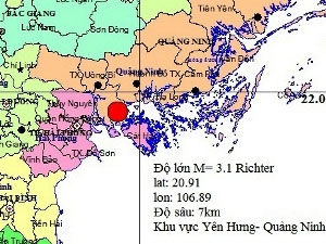 Earthquake in Quang Ninh province