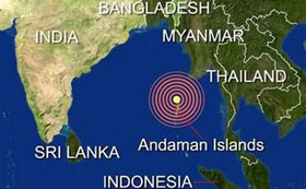 Earthquake strikes the Indian Ocean