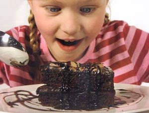 Eating chocolate against fatigue