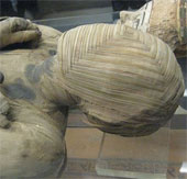 Egyptian mummy floating on the canal