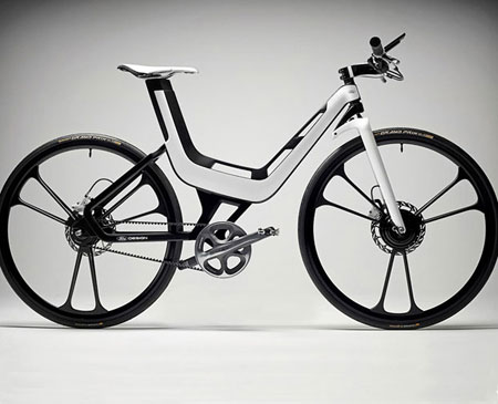 Electric bicycles spotted the road