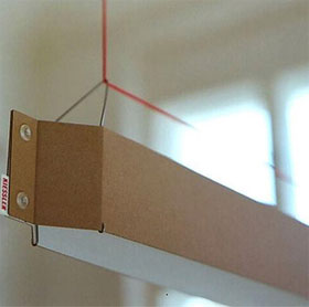 Electric light with cardboard