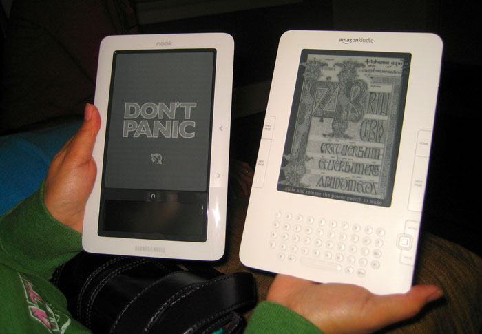 Electronic books emit light