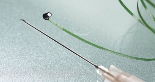 Endoscopic camera disposable with salt granules