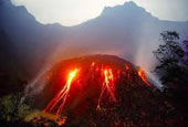 Equipment for warning volcanic spray