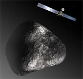 European spacecraft approaches a duck-shaped comet