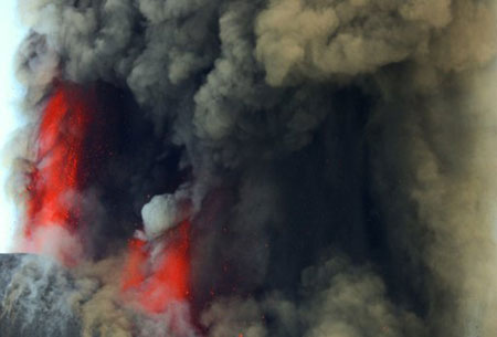 Europe's highest volcano erupted violently