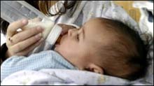 Evening bottle-fed babies are prone to tooth decay