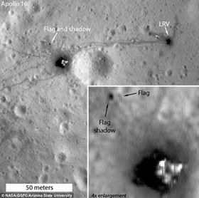 Evidence of flags on the moon still exists