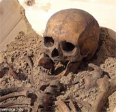Excavating the grave 'vampires' was bricked with blood