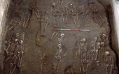 Excavation of 400 intact medieval skeletons underground