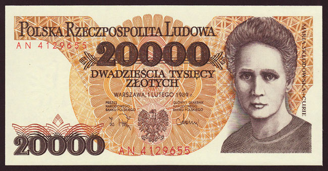 Famous scientists are printed on money