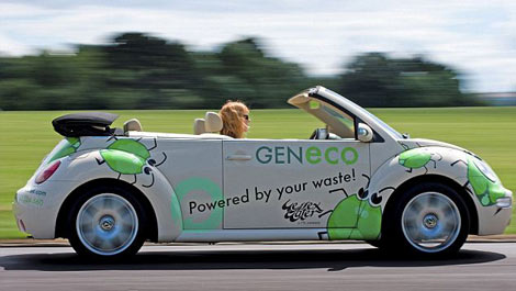 Fashionable cars run by garbage