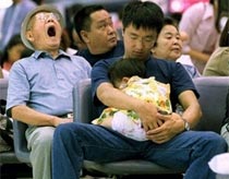 Fasting to avoid fatigue when flying