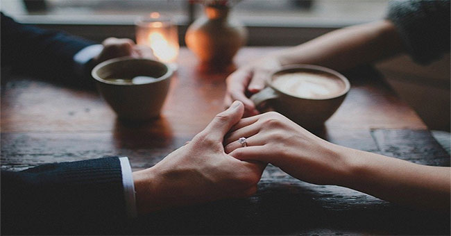Female hands contain a secret that only when holding the hand he discovered