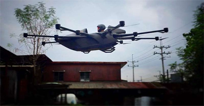 Filipino inventor tests flying hybrid drone