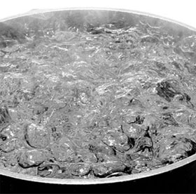 Find a way to boil water in the blink of an eye