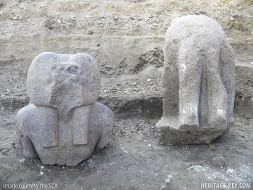 Find ancient Pharaoh and god statues in Egypt