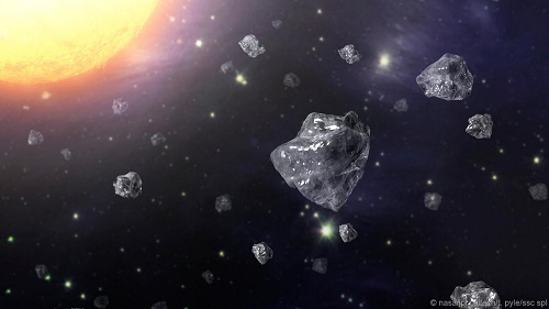 Find diamonds in meteorites that fall to Earth